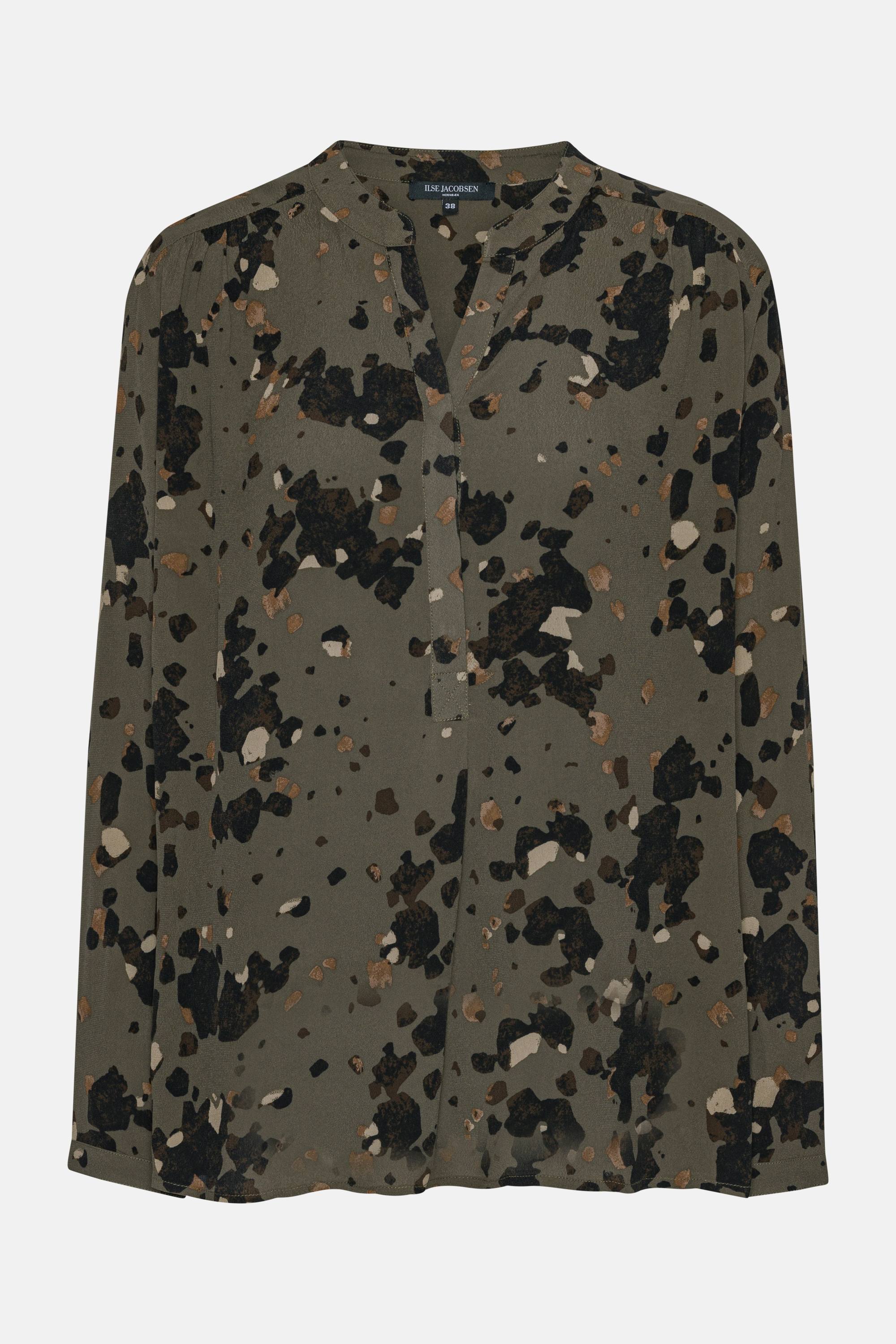 Skjorte med Halv Knapstolpe - Graphic Camo